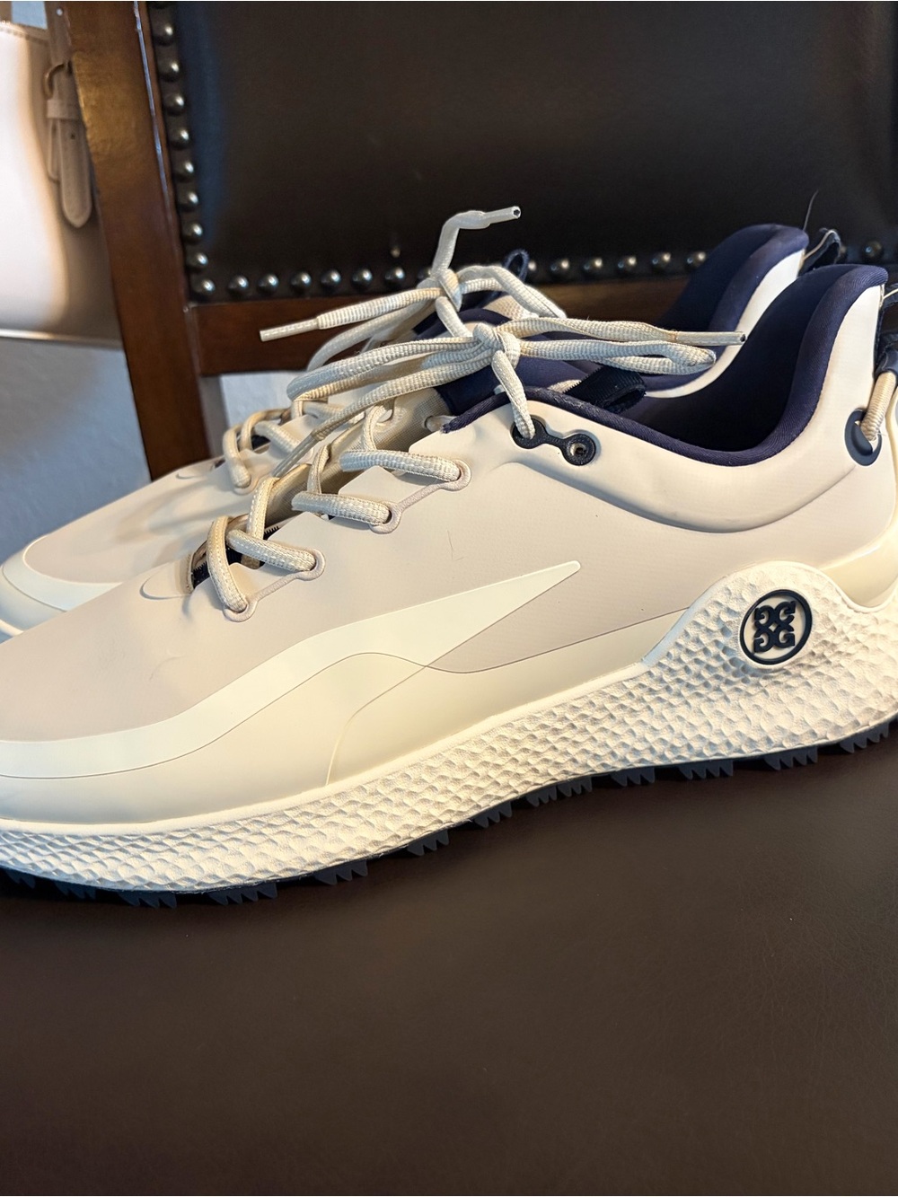 G/FORE Men's Athletic Golf Shoes in White and Navy